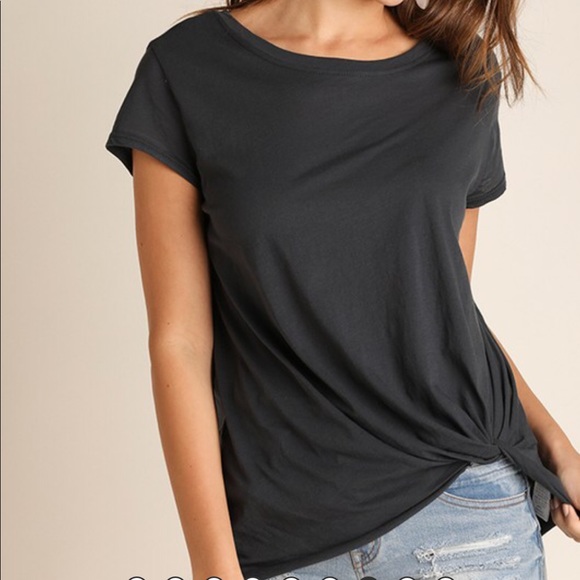 LAST ONE! Black front gathered top tunic - Picture 2 of 3